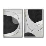 Cargar imagen en el visor de la galería, Set Cuadros Decorativos Abstracto Negro Arena 043 - Para Recámara
