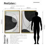 Cargar imagen en el visor de la galería, Set Cuadros Decorativos Abstracto Negro Arena 043 - Para Recámara
