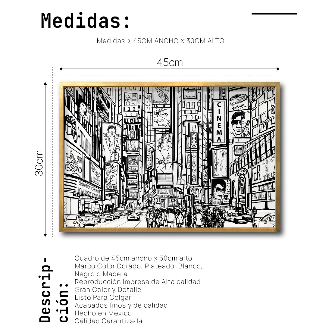 Cuadro Decorativo NY 044 - Time Square New York - Time Square Nueva York