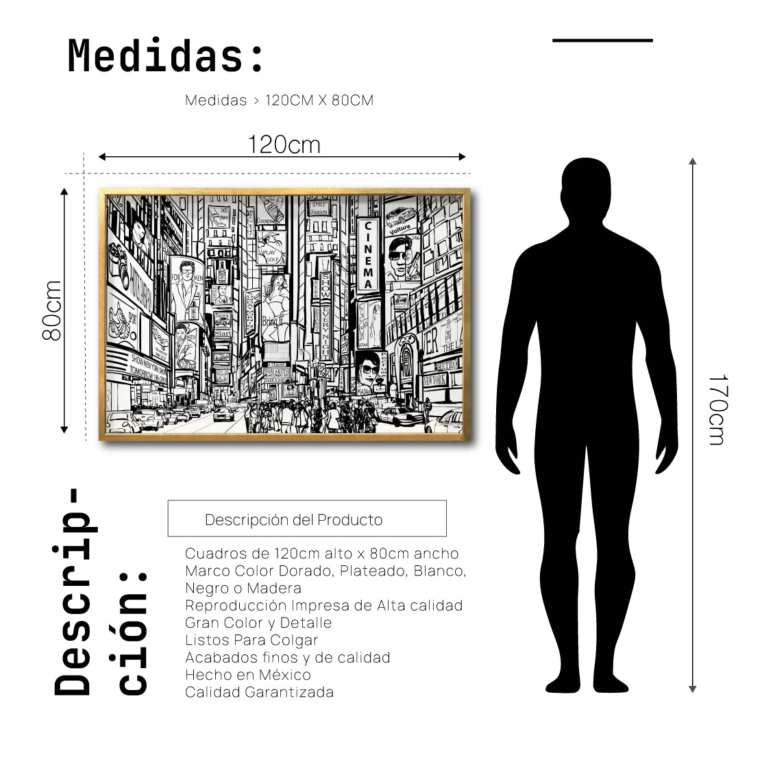 Cuadro Decorativo NY 044 - Time Square New York - Time Square Nueva York