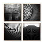 Cargar imagen en el visor de la galería, Set 4 Cuadros Decorativos Arquitectónico 045 -Texturas Blanco y Negro
