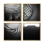 Cargar imagen en el visor de la galería, Set 4 Cuadros Decorativos Arquitectónico 045 -Texturas Blanco y Negro
