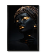 Cargar imagen en el visor de la galería, Cuadro Decorativo Black Woman 045 - Mujer Negra Africana con Joyas Doradas
