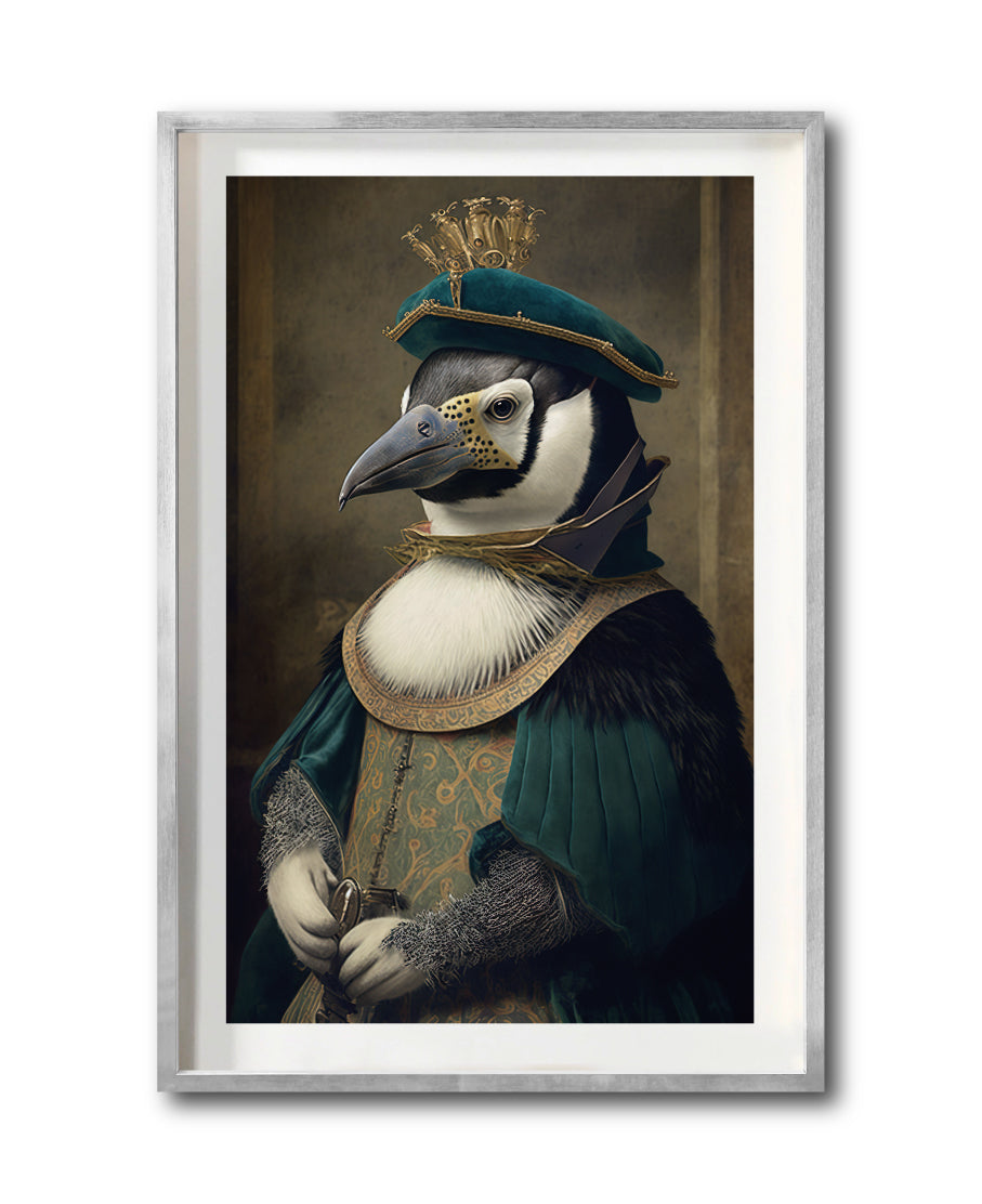 Cuadro Decorativo Animales Época 046 - Pingüino Aristócrata vintage