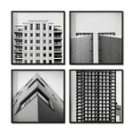 Cargar imagen en el visor de la galería, Set 4 Cuadros Decorativos Arquitectónico 046 - Edificios Blanco y Negro
