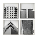 Cargar imagen en el visor de la galería, Set 4 Cuadros Decorativos Arquitectónico 046 - Edificios Blanco y Negro
