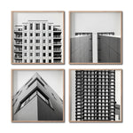 Cargar imagen en el visor de la galería, Set 4 Cuadros Decorativos Arquitectónico 046 - Edificios Blanco y Negro
