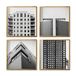 Cargar imagen en el visor de la galería, Set 4 Cuadros Decorativos Arquitectónico 046 - Edificios Blanco y Negro
