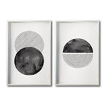 Cargar imagen en el visor de la galería, Set Cuadros Decorativos Abstracto Negro Arena 046 para Recámara
