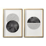 Cargar imagen en el visor de la galería, Set Cuadros Decorativos Abstracto Negro Arena 046 para Recámara
