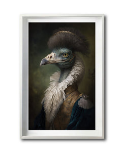 Cuadro Decorativo Animales Época 047 - Caballero Emu Aristócrata