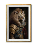 Cargar imagen en el visor de la galería, Cuadro Decorativo Animales Época 048 - Rey León con Corona
