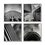 Cargar imagen en el visor de la galería, Set 4 Cuadros Decorativos Arquitectónico 048 - Edificios Blanco y Negro
