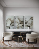 Cargar imagen en el visor de la galería, Set Cuadros Decorativos Abstracto Negro Arena 2 - 202 - Triptico Minimalista Estilo Boho Arte Nordico en Tonos Neutros
