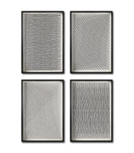 Cargar imagen en el visor de la galería, Set 4 Cuadros Decorativos Abstracto Negro Arena 048- Arte en Líneas estilo Boho Minimalista
