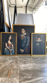 Cargar imagen en el visor de la galería, Set Cuadros Decorativos Personajes Época 020 Superhéroes Supermán, Batman y Wonder Woman
