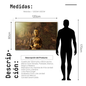 Cuadro Decorativo - Zen 049 - Buda en Meditación - Escultura