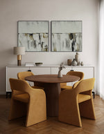 Cargar imagen en el visor de la galería, Set Cuadros Decorativos Abstracto Negro Arena 2 - 203 - Diptico Moderno y Minimalista Estilo Nordico en Tonos Neutros y un toque de Dorado Oro
