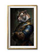 Cargar imagen en el visor de la galería, Cuadro Decorativo Animales Época 051 - Caballero Tigre Aristócrata
