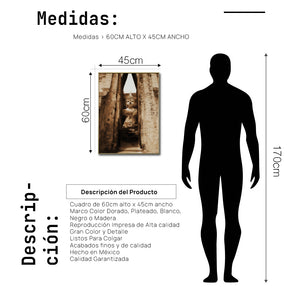 Cuadro Decorativo - Zen 051 - Buda en Meditación - Monumento en Piedra