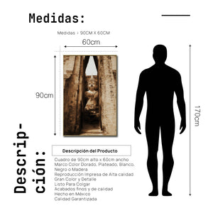 Cuadro Decorativo - Zen 051 - Buda en Meditación - Monumento en Piedra