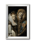 Cargar imagen en el visor de la galería, Cuadro Decorativo Animales Época 052 - Pareja de Leones Vintage
