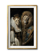 Cargar imagen en el visor de la galería, Cuadro Decorativo Animales Época 052 - Pareja de Leones Vintage
