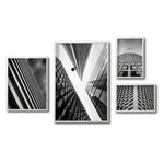 Cargar imagen en el visor de la galería, Set 4 Cuadros Decorativos Arquitectónico 052 - Edificios Blanco y Negro
