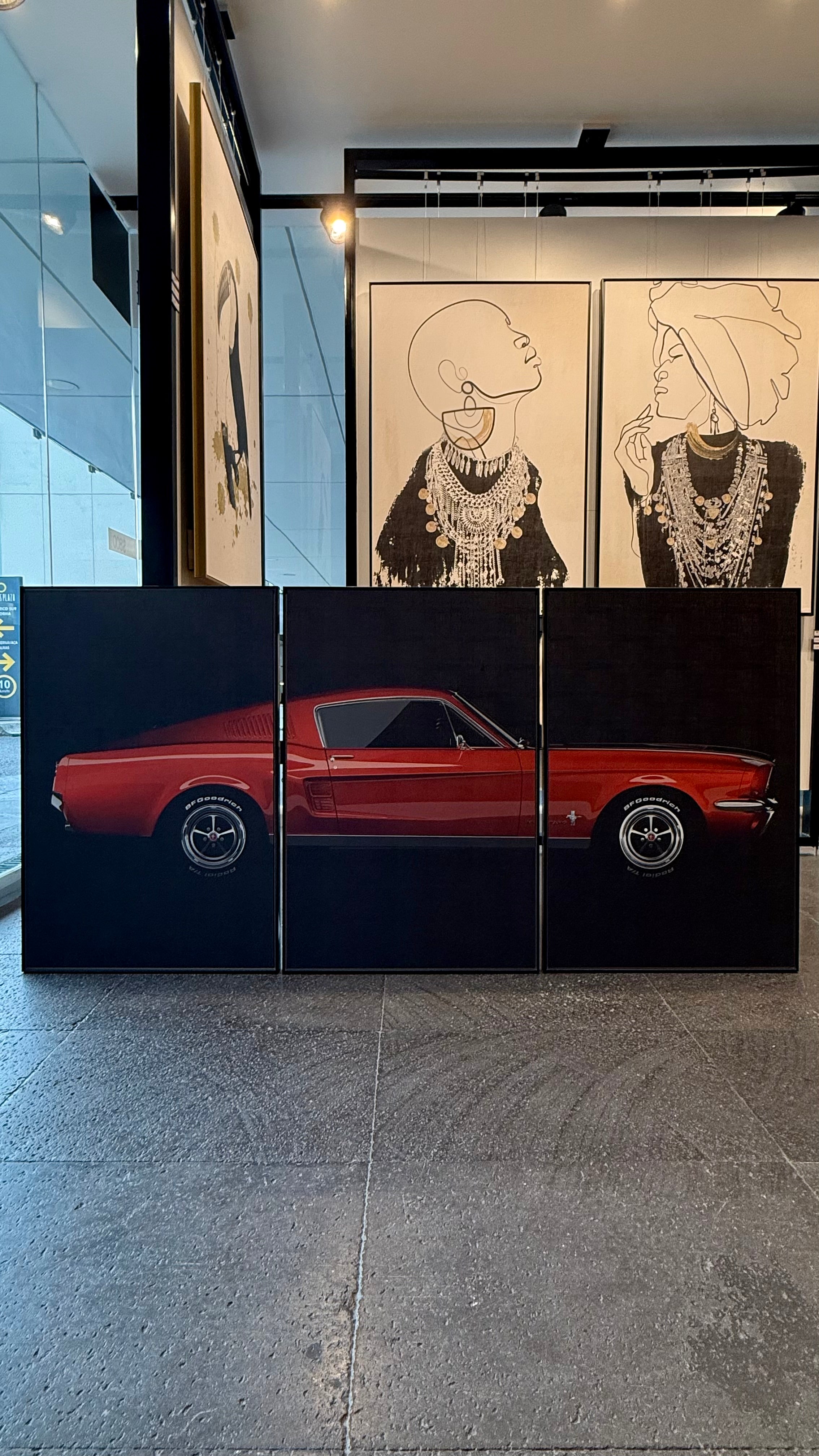 Set de Cuadros Decorativos Vehículos 011 -Auto Clásico Ford Mustang