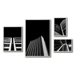 Cargar imagen en el visor de la galería, Set 4 Cuadros Decorativos Arquitectonico 054 - Edificios Blanco y Negro
