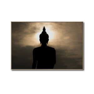 Cuadro Decorativo - Zen 054 - Buda en Meditación, Atardecer Luz y sombras