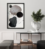 Cargar imagen en el visor de la galería, Cuadro Decorativo Abstracto Negro Arena 055 - Estilo Boho Minimalista
