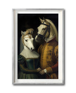 Cargar imagen en el visor de la galería, Cuadro Decorativo Animales Época 056 - Pareja Caballos Aristócratas Vintage
