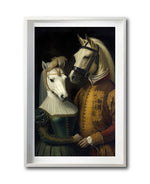 Cargar imagen en el visor de la galería, Cuadro Decorativo Animales Época 056 - Pareja Caballos Aristócratas Vintage
