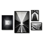 Cargar imagen en el visor de la galería, Set 4 Cuadros Decorativos Arquitectónico 056 - Edificios Blanco y Negro
