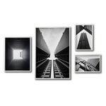 Cargar imagen en el visor de la galería, Set 4 Cuadros Decorativos Arquitectónico 056 - Edificios Blanco y Negro
