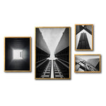 Cargar imagen en el visor de la galería, Set 4 Cuadros Decorativos Arquitectónico 056 - Edificios Blanco y Negro
