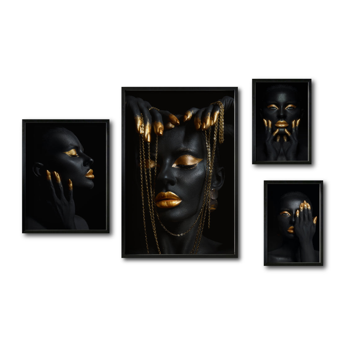 Set Cuadros Decorativos Black Woman 056