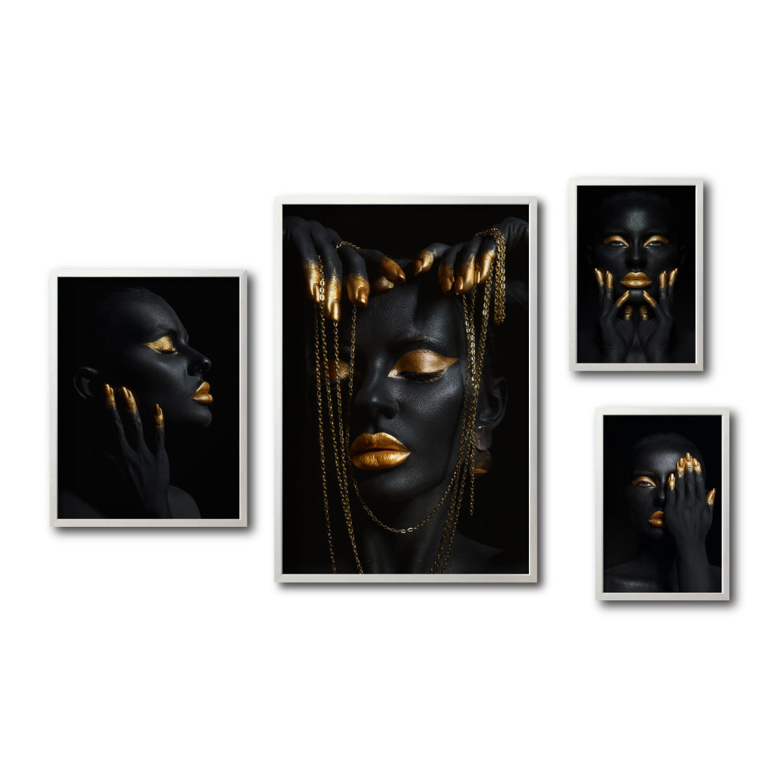 Set Cuadros Decorativos Black Woman 056