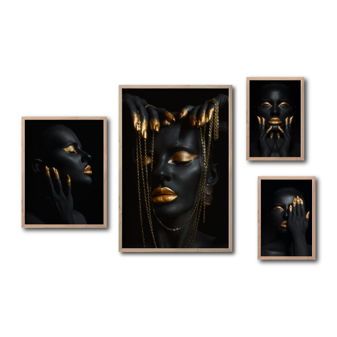 Set Cuadros Decorativos Black Woman 056