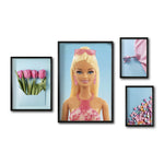 Cargar imagen en el visor de la galería, Set Cuadros Decorativos Pink 056 - Barbie Dulces Flores Lentes
