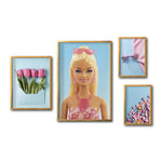 Cargar imagen en el visor de la galería, Set Cuadros Decorativos Pink 056 - Barbie Dulces Flores Lentes
