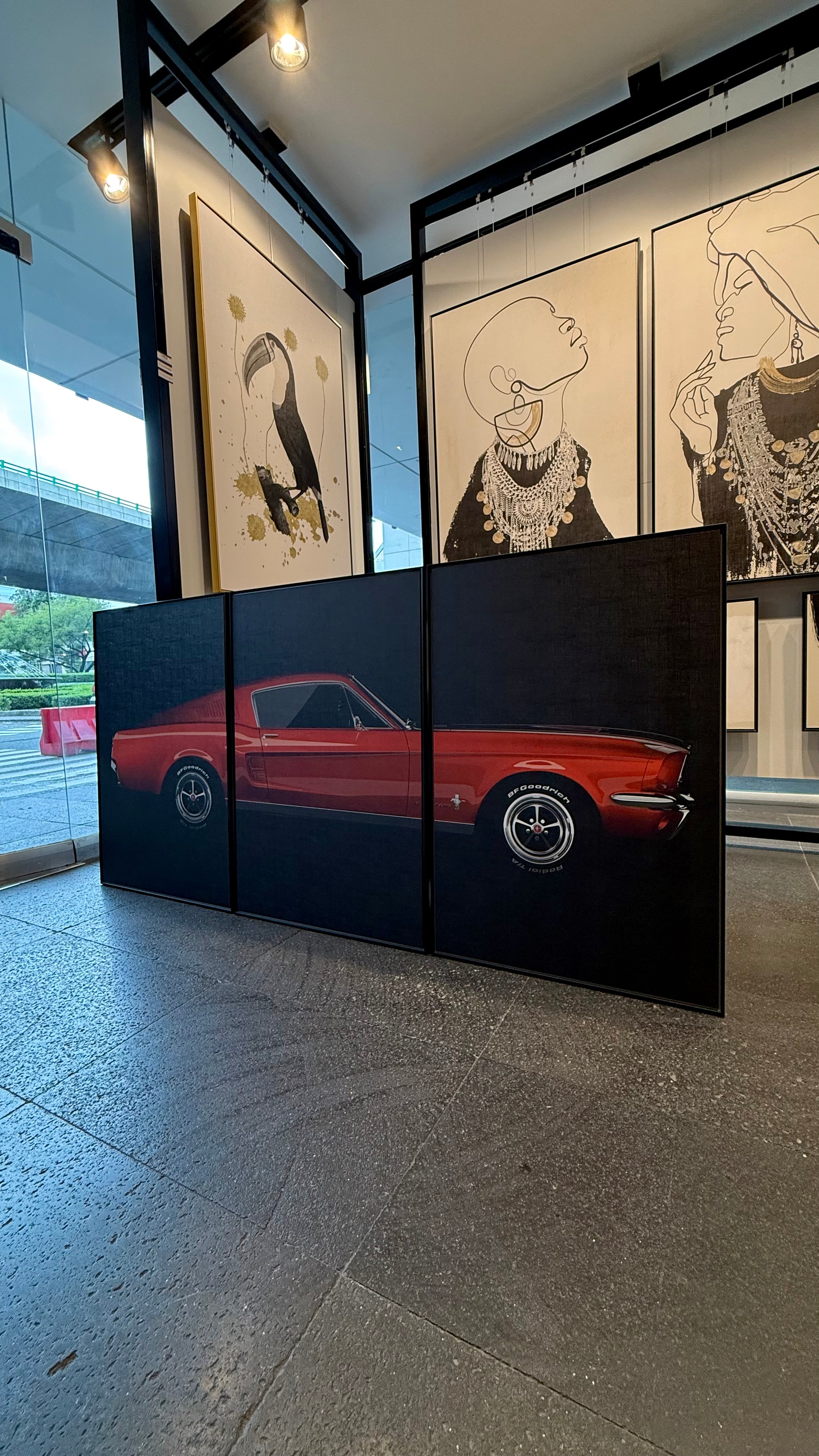 Set de Cuadros Decorativos Vehículos 011 -Auto Clásico Ford Mustang