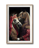 Cargar imagen en el visor de la galería, Cuadro Decorativo Animales Época 057 - Pareja Caballos Aristócratas Vintage
