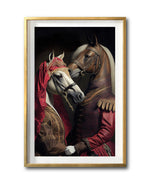 Cargar imagen en el visor de la galería, Cuadro Decorativo Animales Época 057 - Pareja Caballos Aristócratas Vintage
