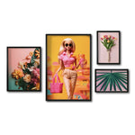 Cargar imagen en el visor de la galería, Set Cuadros Decorativos Pink 057 - Barbie Flores
