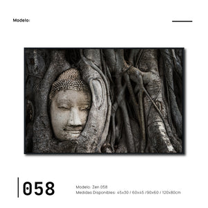 Cuadro Decorativo - Zen 058 - Buda entre Raices