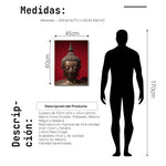 Cargar imagen en el visor de la galería, Cuadro Decorativo - Zen 059 - Buda en Meditación en Fondo Rojo
