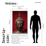 Cargar imagen en el visor de la galería, Cuadro Decorativo - Zen 059 - Buda en Meditación en Fondo Rojo
