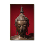Cargar imagen en el visor de la galería, Cuadro Decorativo - Zen 059 - Buda en Meditación en Fondo Rojo

